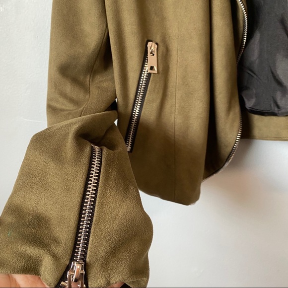 Olive Suede Jacket - Picture 7 of 11